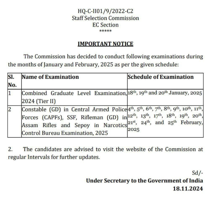 SSC CGL 2024 Exam Date Out, Check Tier 1 Exam Schedule_3.1