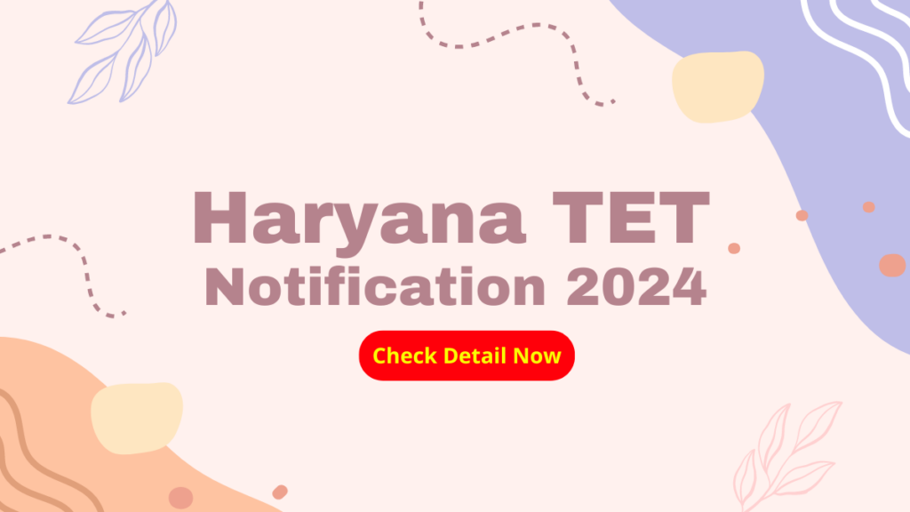 HTET 2024 Exam Date