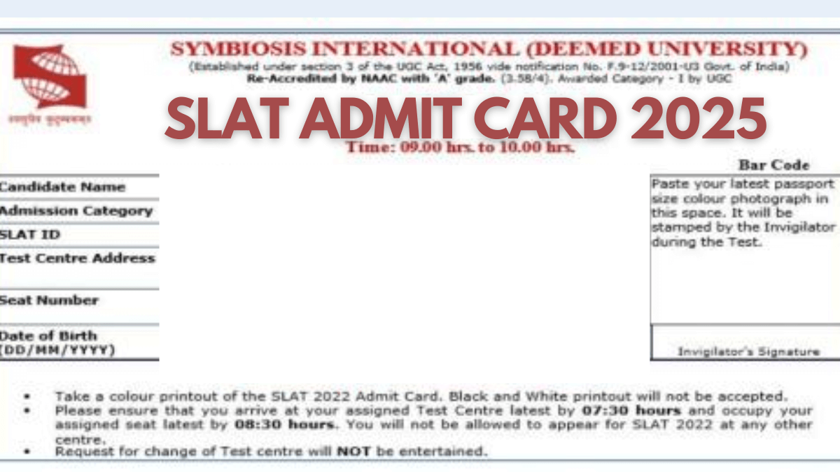 Slat Admit Card Out Today Get Test Hall Ticket Download Links